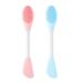 Sioppkik 2 pieces 2 in 1 mask brush silicone face mask brush and soft face brush wash for make-up remove the brush sound charcoal mixture-mask body butter applicator