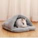 HzNzYHD 2 PCS Guinea Pig Bed Set with Cage Mat Soft Warm Hamster Bed Cave Nest Cushion for Small Animal Chinchilla Hedgehog Ferret Bunny gray - Buy Online on GoSupps.com