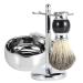 Shaving set great roof hair shaving brush + shaving brush holder + shaving bowl high -quality set of shaving stands brushes shell men's wet shaving gift set
