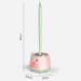 siyewio Compact Toilet Bowl Cleaning Brush Set Pink & Green Plastic Toilet Bowl Brush and Holder for Bathroom Deep Cleaning - Buy Online on GoSupps.com