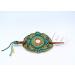 Beaded Turquoise Hair Barrette with Wood Stick - Handcrafted Hair Accessory - Buy Online on GoSupps.com