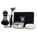 Piece Shaving Set in Black Black Badger Hair Brush Razor Brush Razor Holder and Shaving Soap