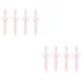 -Tahnbrush silicone toddler toothbrush baby toothbrush toddler toothbrush tooth training toothbrush newborns soft fur pink 8 pieces