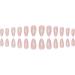 JUSTOTRY 24 Pcs Chrome Almond Short False Nails mirror Pink Solid Press on Nails Pattern Glossy Fake Nails Short Oval French Medium Stick on Nails for Women and Teens Nails Art 30pink&solid5 - Buy Online on GoSupps.com