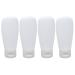 Lurrose 4PCs 60ml travel bottles Spout -safe silicone container Confirmable travel tube Refillable cosmetic container for shampoo conditioner lotion facial body wash 60 ml