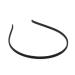 Headband narrow with satin feel metal black