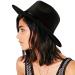DRESHOW Women Straw Panama Hat Fedora Beach Sun Hat Wide Brim Straw Roll up Hat UPF 50+ Felt Fedora Black a