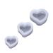3pcs Silicone Molds Heart Silicone Casting Art Molds Japanese Cute Serving Plate Epoxy Jewelry Molds Crystal Drop Mold Jewelry Making Mold Cake Mold Accessories White M White