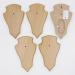 5 pieces REH trophy signs pointed small light oak AF 19 cm x 11 cm with 1 pine compartment