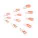 Brishow 24Pcs French Butterfly Press On Long Ballerina Acrylic Nails - Perfect for Women & Girls | International Shipping Available - Buy Online on GoSupps.com