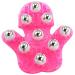 Ziyuan palm-shaped massage shoe body massage device with 9 360-degree rolls metal roller ball beauty body care (pink)