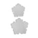 NUOBESTY 2 pcs Shape Coaster Manual Flower Mold DIY Silicone Epoxy Cup Practical Mould Creative Crystal Transparent 37.5X33.5X2CM