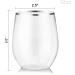 SUT 24 Disposable Stemless Wine Glasses 12oz - Silver Unbreakable & Shatterproof - Ideal for Parties, Weddings & Outdoor Events - BPA-Free - Buy Online on GoSupps.com