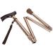 Foldable Walking Cane for Men Women Wooden Handle Foldable Elderly Safety Walking Stick Guide Blind Cane Crutch Bronze Folding Cane Safehappy - Buy Online on GoSupps.com
