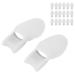 10 Pcs Relief Toe Tube Adult Hallux Valgus Avoid Squeezing Toe Separator Spacer Corrector Supplies (White)