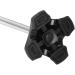 Quantum Leap 19mm Non-Slip Self Standing Quad Support Rubber Cane Tip - 4 Point Replacement for 3/4 Inch Standard Walking Canes - Black - Buy Online on GoSupps.com