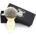 Premium Silver Tip Badger Hair Shaving Brush - Ivory Base & Gift Box | International Shipping Available - Buy Online on GoSupps.com