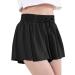 Girls Athletic Flowy Shorts with Inner Pockets Butterfly Running Active Workout Sports Elastic Waist Shorts for Kids A-black 10 Years