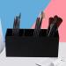 Black Acrylic Makeup Brush Holder - 3 Slot Organizer for Cosmetics Brushes - Buy Online on GoSupps.com