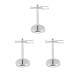 NeaxgeandX Stainless Steel Shaving Brush Stand Fashion Lightweight Silver Durable Shaving Brush Holder for Men 3 Pack Set (Style 1)