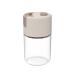 WALFREW Glass Spice Jars Nugget Containers with Lids/Salt and Pepper Shakers for Kitchen Restaurant (Beige, Blue, Green), Size: 103 * 56mm.(Beige)