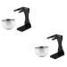 2 Sets Shaving Set Shaving Stand and Bowl Shaving Brush Rack Shave Brush Stand Shaving Brush Holder Shaving Tool Holder Acrylic Razor Holder Shaving Cup and Stand Shaving Bowls