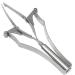 Automatic tweezers stainless steel 9.8 cm slanted design
