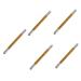 Healeved 5pcs Tattooing Brow Pen Eyebrow Pen Dual End Microblading Pen Tattooing Eyebrow Pen 0.8x0.8x12.1cmx5pcs Goldenx5pcs