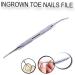 Ingrown Toenail File Double Edge Toe Nail File - Professional Grade Stainless Steel Chiropody Instruments Podiatry Blacks File - Buy Online on GoSupps.com