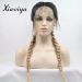 Xiweiya 22-Inch Blonde & Brown Braided Wig - Heat-Resistant Fiber with Baby Hair Front Lace Network for Natural Look - Buy Online on GoSupps.com