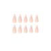 Justotry 24pcs White French Press On Nails - Glitter Line Ballerina Artificial Nails for Women | Beautiful Medium Fake Nails - Buy Online on GoSupps.com