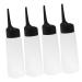 Lot De 4 Flacons Doseurs Couleur Cheveux Inclin s 100 Ml Transparents En Plastique R utilisables Pour Coloration Capillaire Usage Professionnel Et Domicile