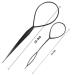 Plastic Magic Hair Braid Ponytail Maker Clip Tool - Easy DIY Hair Styling Accessories (2 Pcs) - Black - Perfect for Effortless Hairstyles | International Shipping Available - Buy Online on GoSupps.com
