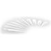 500 pieces Stiletto TYPE II nail tips clear with adhesive surface (ABS formula) - 50 pieces each in 10 sizes in a refill bag