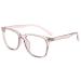Firmoo blue light filter Reading glasses with presence 1.0x for women men anti blue light reading aid anti -uV anti -reflective glasses visual aid (Transparent pink)