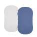 PHF Soft Bassinet Sheets, 2 Pack Silky Comfy Breathable Cradle Sheets for Baby Boys Girls, Univeral Fit for Most Cradle and Bassinet Mattress, Light Grey & Navy Light Grey & Navy Bassinet Sheets