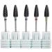 Black Ceramic Flame Bit Professional Nail Drill Bit Nail Art Electric Manicure Drill Suitable for Gel Acrylics Manicure(M) - Buy Online on GoSupps.com