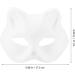 AOKWAWALIY 5pcs White Cat Masks | Blank DIY Halloween & Cosplay Half Face Masks | Perfect Masquerade Party Supplies - Buy Online on GoSupps.com