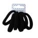 Set of 6 Black Soft Jersey Endless Hair Elastics Bobbles Bands 1 6 Count (Pack of 1)