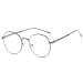 Metal Frame Retro Glass Frame Flat Mirror Decorative Glasses Classic Round Frame Glasses Clear Lens Glasses Color 5