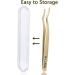 Lash Applicator Tool: Stainless Steel Curved Cluster Lash Tweezers - Gold - Buy Online on GoSupps.com