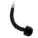 Yardwe 2pcs Single End Tension Rope Sports Fitness Exerciser Tpr Black 35X6.5CM