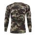 Mens Long Sleeve Shirts Dress Tops T-Shirts Sleeves Quick-Drying Outdoor Long Blouse Solid Point Collar Dress Camouflage Large