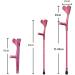 1 Pair 2 Units Crutches Adults Medical Forearm Crutches Folding Walking Sticks Adjustable Crutches for Adults and Children with Heights 140-190cm (Pink) Journey - Buy Online on GoSupps.com