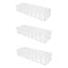 Garneck Storage Drawers 3pcs Cosmetic Storage Box Drawer Makeup Holder Household Cosmetics Organizer Blush Lipstick Transparentx3pcs 25x8.5x4.8cmx3pcs
