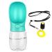 AcserGery Dog Water Bottle 350ml BPA Dog Drinking Bottle with Sending Whistle and Dog Trainer (Blue) 350ml-Blue