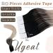 Ugeat 50cm Real Hair Extensions - Black to Ash Blonde Balayage Tape Extensions | Invisible Tape In 50g 20 Pieces - Buy Online on GoSupps.com