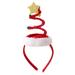 amangul Christmas Springy Coil Tree Hair Bands Tree Headband Party Decoration Supplies for Creative Holiday Hair Styling Pr(Red)