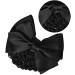 Women Hair Clip Hair Bun Cover Barrettes Net Snood Hairnet LaceBow-Knot Decor Hair Clip Hairnet (Black) - Buy Online on GoSupps.com