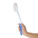 Toe and Foot Towel Brush with Pumice Stone Reusable Drying for Cleaning Between Toes Soft Skin Exfoliation Long Handle for Seniors Adults Kids